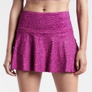 Athleta NWT Ace Printed Tennis Skirt Skort Sz M Sporty Tennis Prep